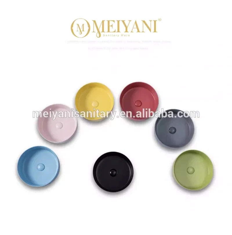 
MEIYANI supplier above counter basin engineered one piece bathroom sink matte white wash basin 