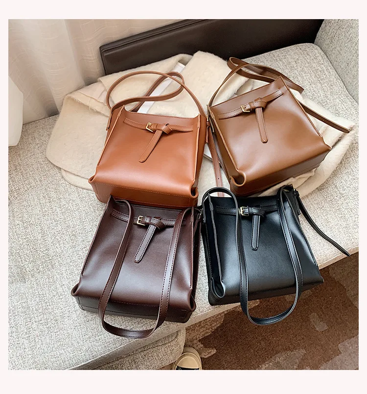 

ST-0165 The New Fashion Contracted One Shoulder Inclined Shoulder Bag Joker Hand-held Bucket Large Ladies Handbags, Multi color