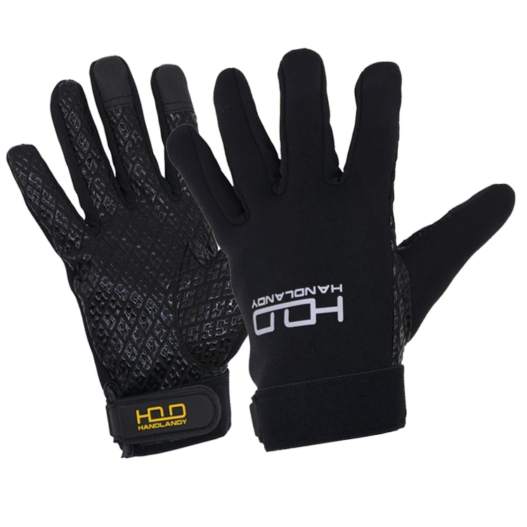 

HANDLANDY crane sports gloves other sports gym gloves Touch Screen Cycling, Black / customized color