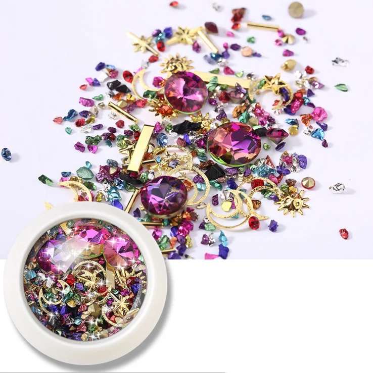 

Fashion jewelry crystal nail art designs rhinestone flower glitter nail art