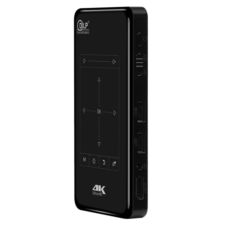 

Support 2.4G/5G WiFi Portable 4K Ultra HD DLP Mini Smart Projector with Infrared Remote Control