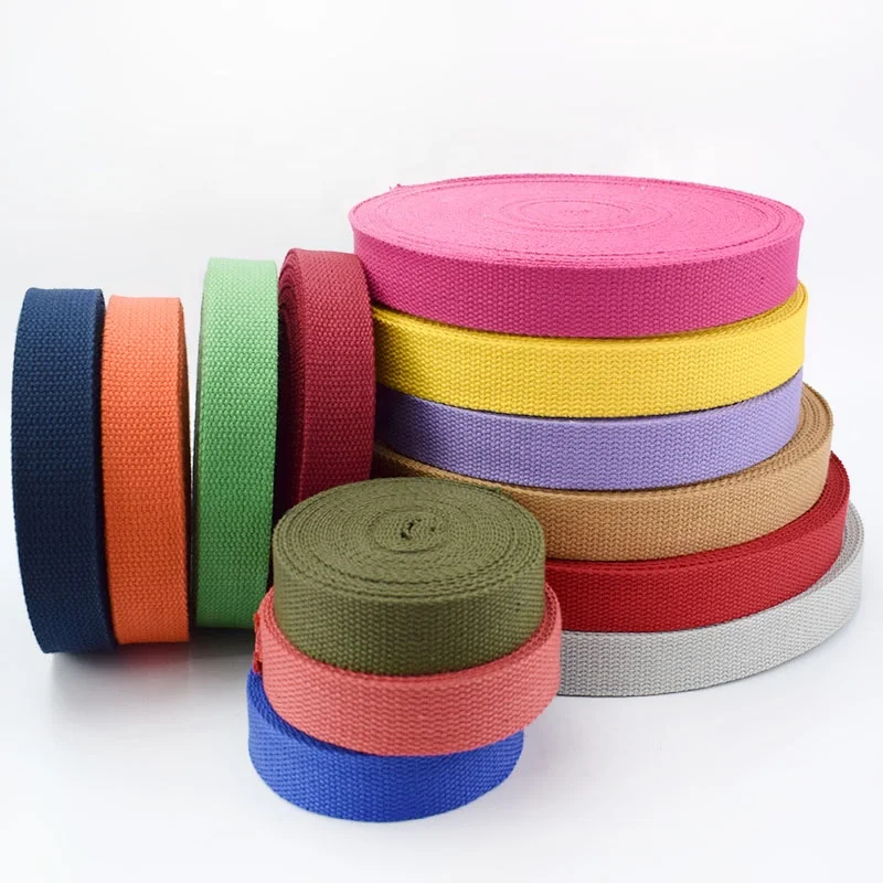 

Meetee KY363 20-50mm Canvas Cotton Webbing 1.5mm Thick Clothes Ribbon Safety Band Bag Strap Backpack Belt Pet Rope Sewing Tapes