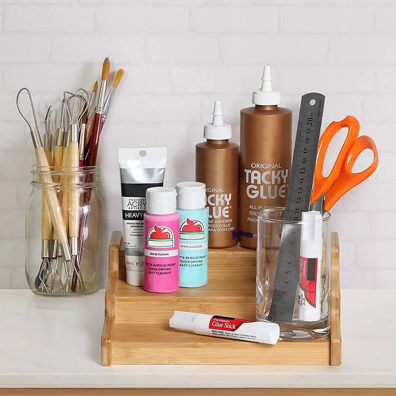 

Multifunctional bamboo 3-layer adjustable spice rack