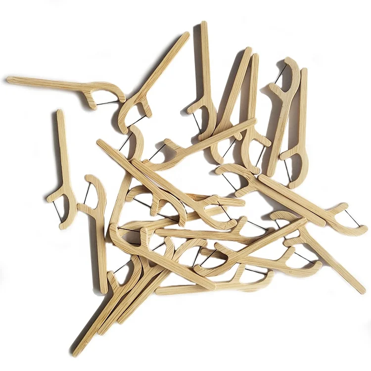Hot Sale New Bamboo Dental Flossers With Natural Silk/ Corn Fiber