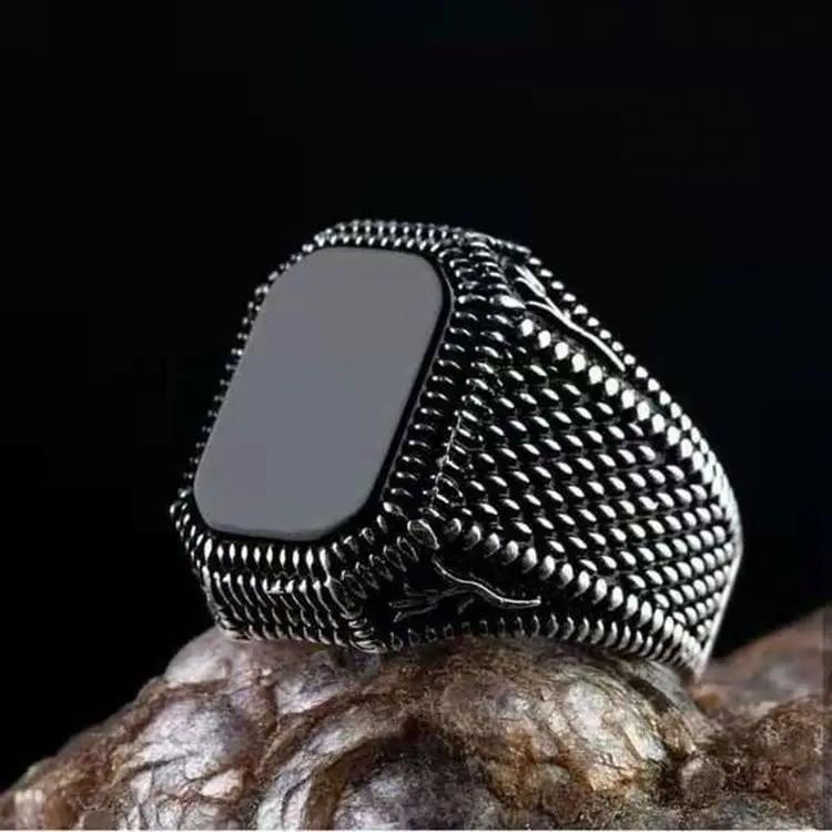 

Best Price Wedding Ring Silver Cross Men Men's Pattern Ring, Black