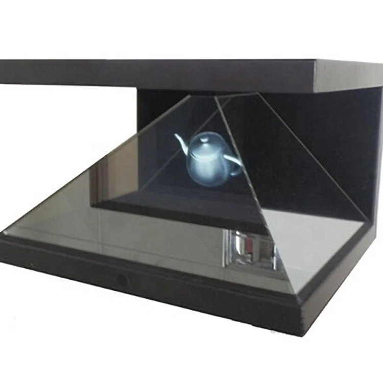 

270 Degree Megnet Levitation Display Holographic 3D pyramid, Black/white