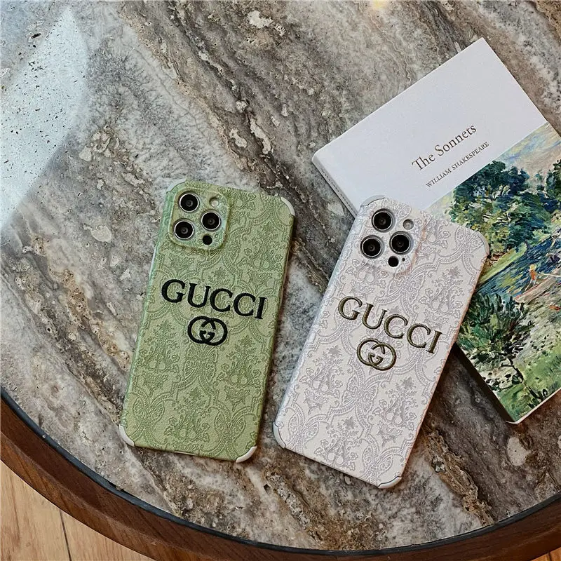 

Luxury leather phone case for iPhone 11 Pro Max XS Max XR XS 8 Plus, embroidery soft shell anti-drop phone case, Multi-color, can be customized