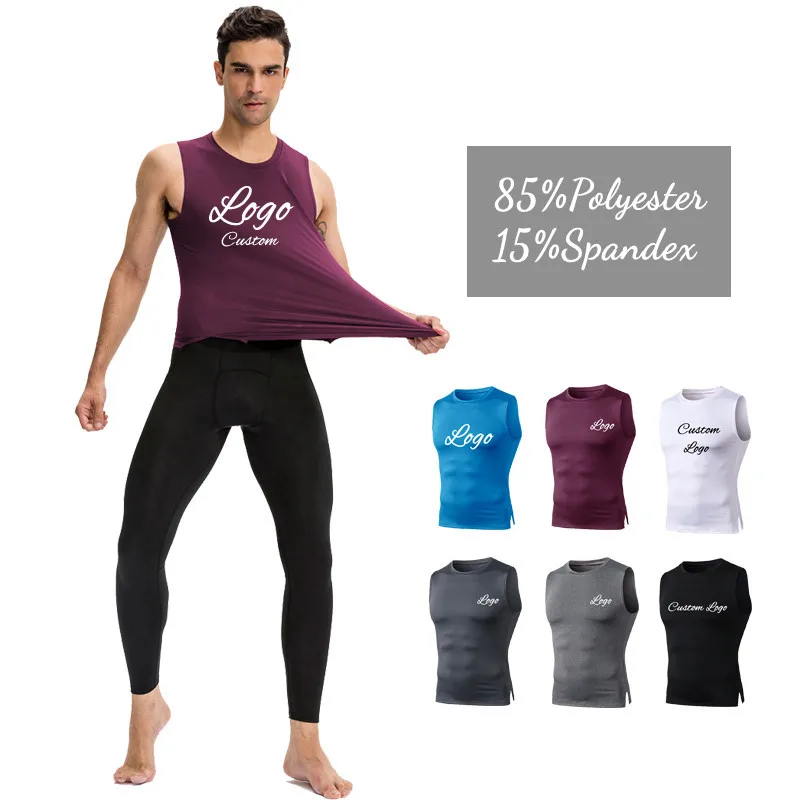 

OEM Custom logo Gym Vest Mens Fitness Training Tshirts Gym Tank Top Men