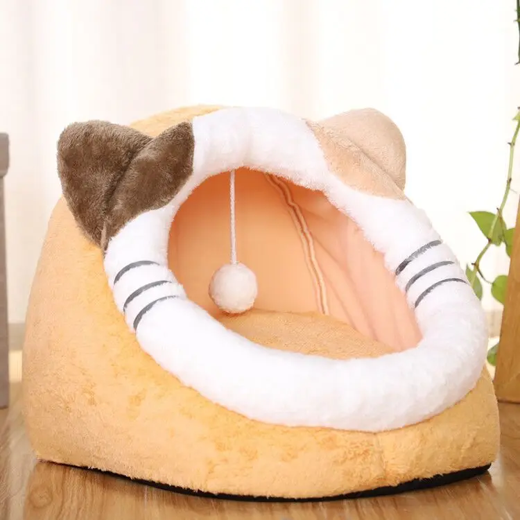 

High Quality Cat Bed With Funny Playing Toy Pet Cat Bed Cat Cube Bed, As picture