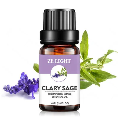 

ZeLight 10ml Private Label 100% Pure Therapeutic Grade Plant Therapy Clary Sage Essential Oil