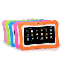 

Cheap Kid's Children Tablet With Touch 7inch Screen Educational Learning Android Kids Tablet With Silicon Case Stand in VIdhon