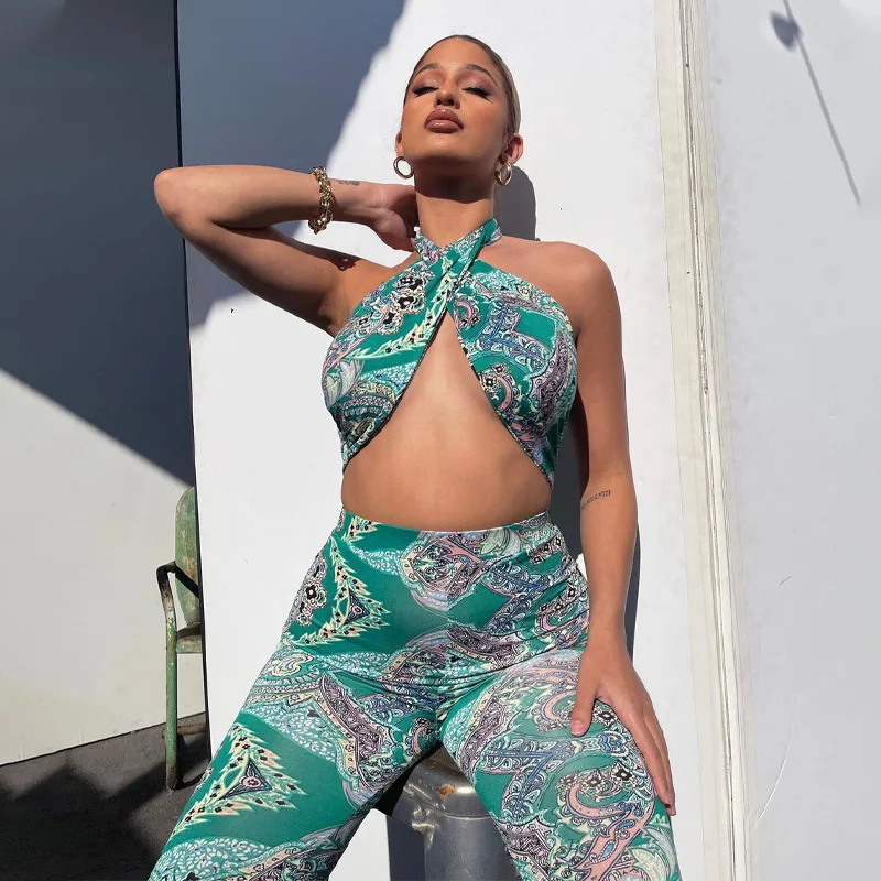 

Printing One Piece Jumpsuit Sexy Club Clothes Women 2021 Designers Jumpsuit Halter Sleeveless Hollow Out Bodycon Jumpsuit Romper, Customized color
