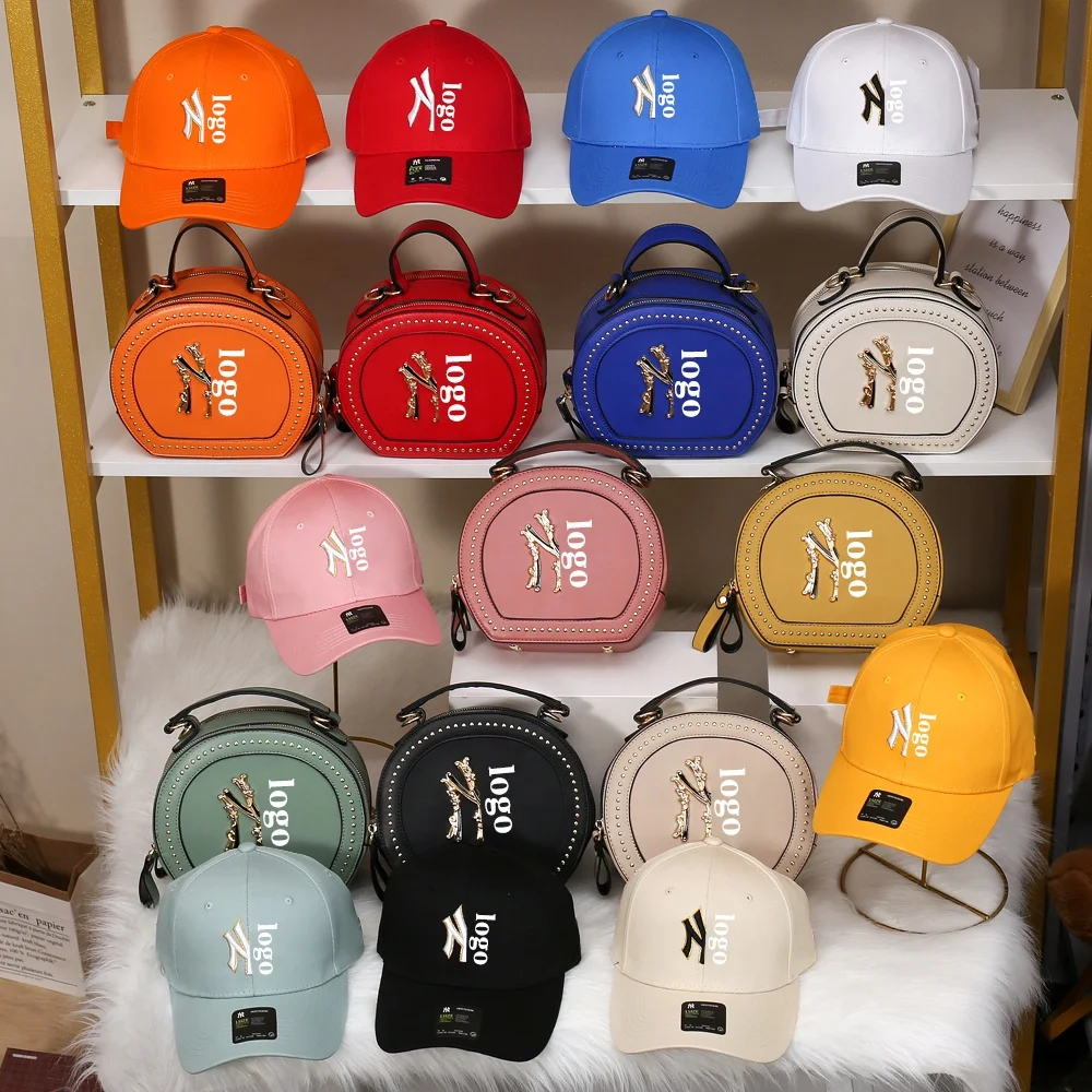 

2021 New Designer Ladies Crossbody Messenger Bags Luxury Women Purses and Handbags with Matching Hats Sets Brands Bucket Bags
