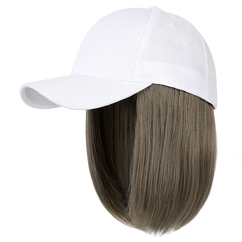 

Wholesale Fashionable Short Bob wig Women Bob Wig hat synthetic Black baseball hat wig