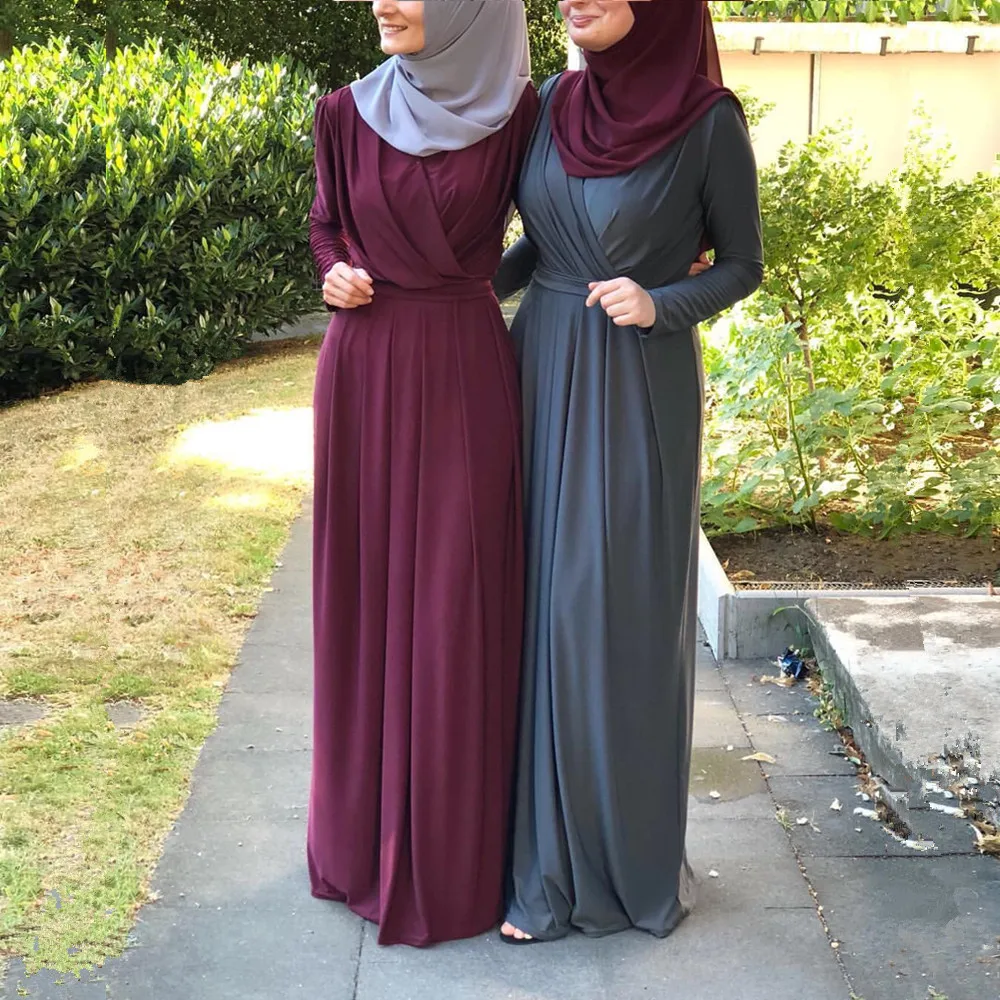 

NEW Arrival Women Turkish Gowns Wear Abaya Muslim Ramadan Islamic Clothing Long Dress