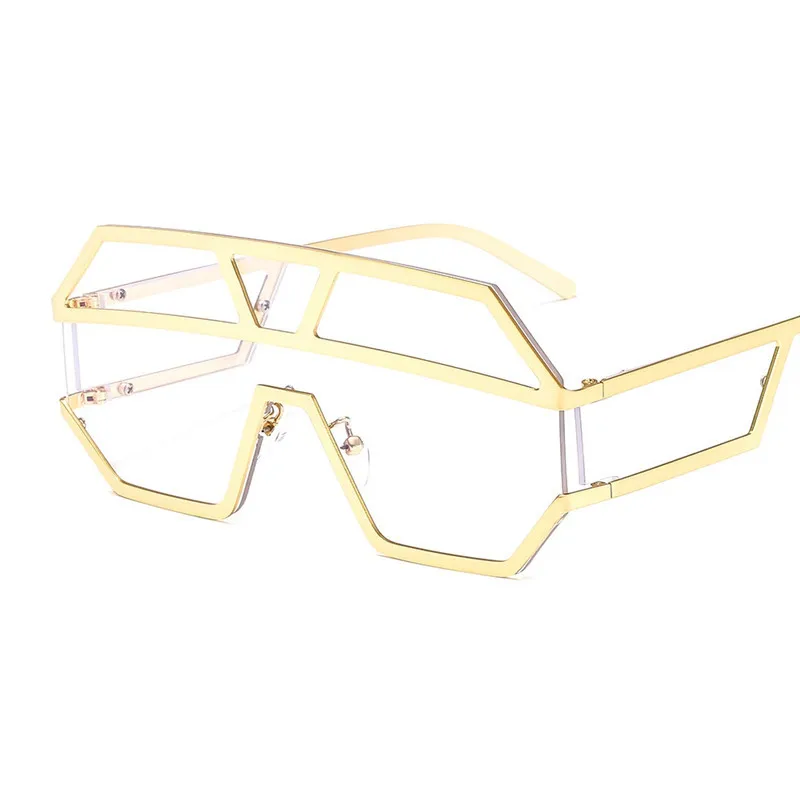 

Men Women Fashionable Trendy geometric Metal Frame UV400 PC Lens Sunglasses Stylish Shades Sunglasses 2021