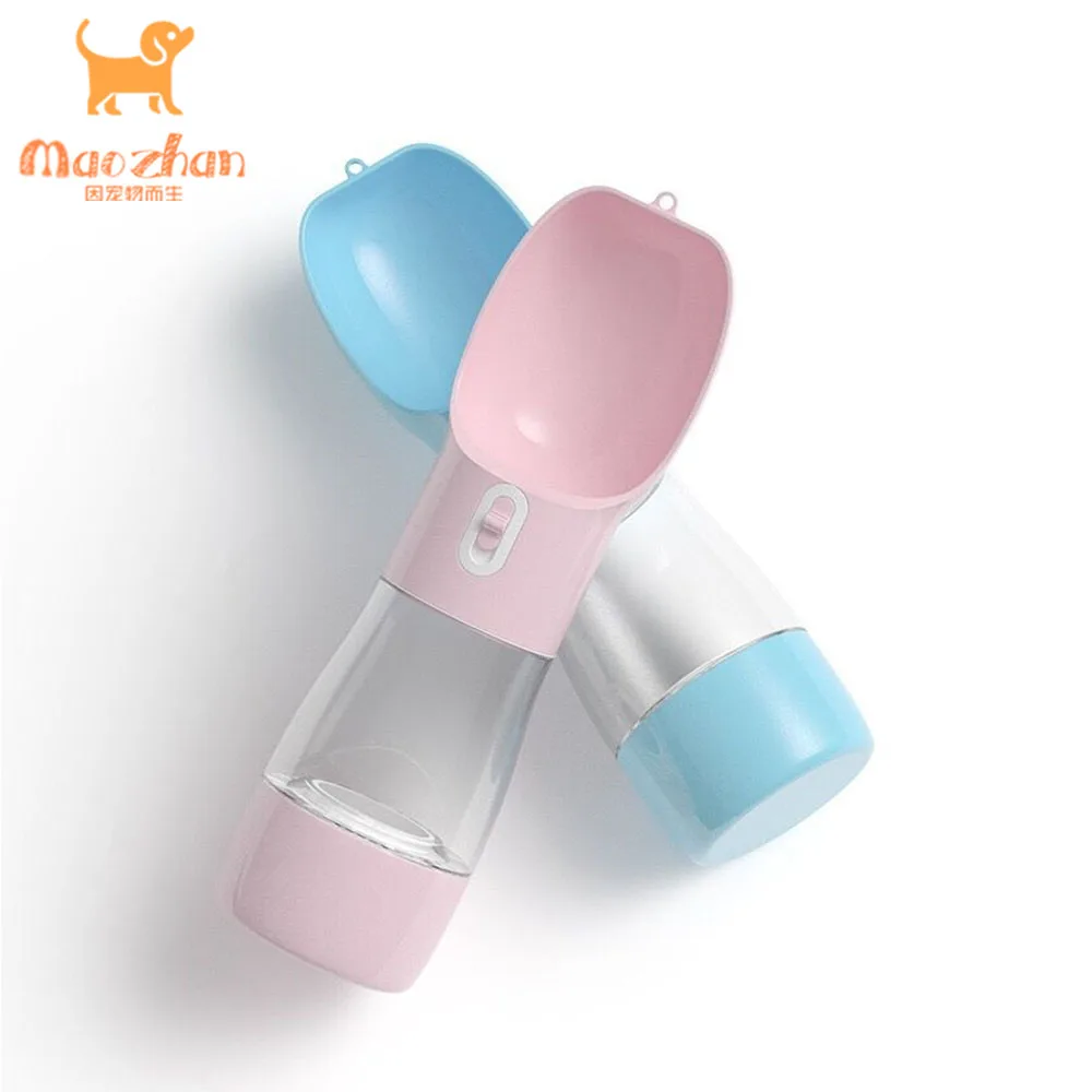 

MZ-PB003 New Design with 258ml Water + 200ml Food Capacity Muti-funtions Portable Dog Travel Water Bottle