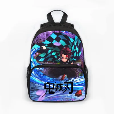 

New Anime Demon Slayer Kimetsuno Yaiba Backpack Multi-pocket Boys&Girls School Bag For teenage Girls Mochila Mujer, Black with graphic prints