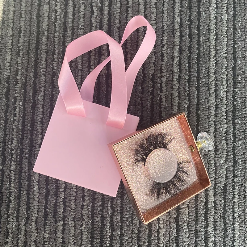 

Private label fluffy 25mm mink eyelashes wholsale 5d eye lash vendor pink custom logo lash gift bag box, Natural black