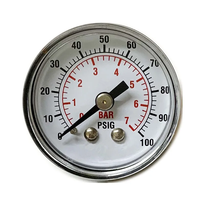 Y40 1.5inch 07bar/140psi 1/8"npt Kl1.6 Black Iron Shell Lower Mount