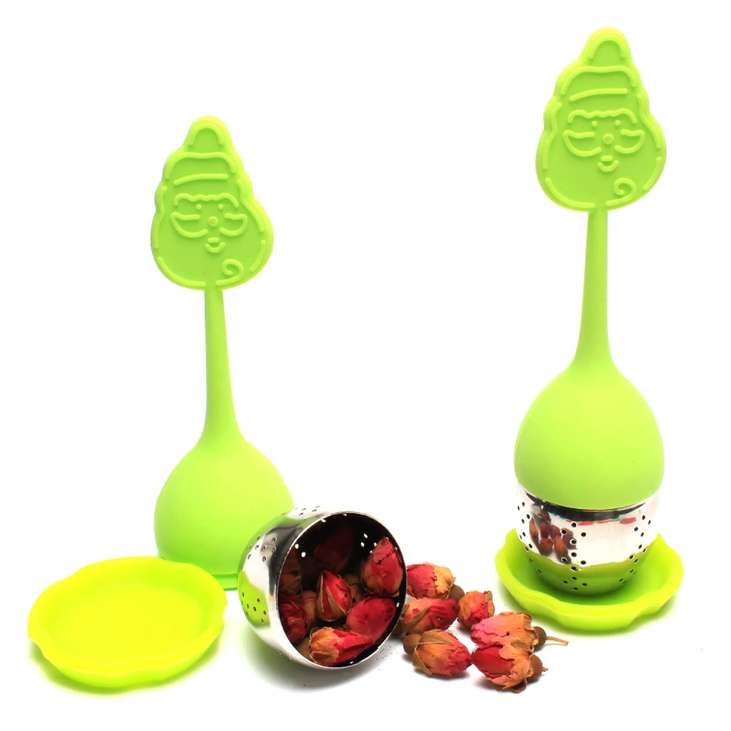 

New Design Colorful Tea Filter Loose Leaf Silicone Christmas Tea Infuser