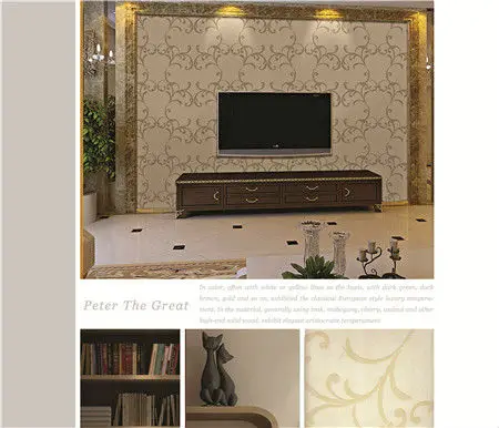 3D Wallpaper Modern tv Stand with Blue Wall Design Vintage Floral Wallpaper  Stock Self Adhesive Bedroom Living Room Dormitory Decor Wall Mural Stick  and Peel Background Wall Ceiling Wardrobe Sticker  Amazonca
