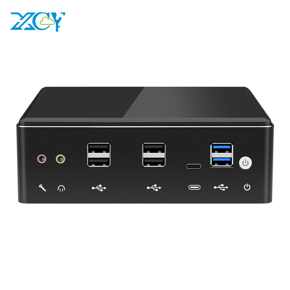 

XCY Mini PC Core i7 10510U DDR4 M.2 SSD 8*USB DP 4K 60fps WiFi BT 2*LAN Type-C HTPC Linux
