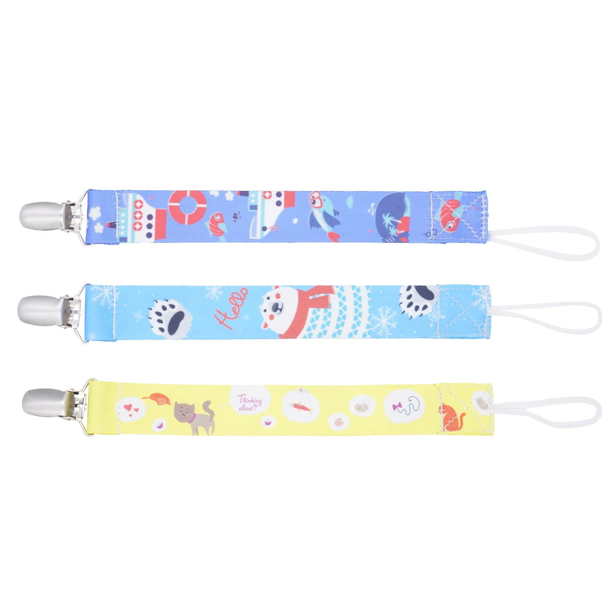 

2021 baby pacifier clip Fashion Printing Pacifier Holders Baby Nipple Type Pacifier Clip Baby, Any paton colour code is avilable