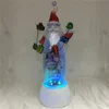 Christmas Song Musical Fountain Colorful Led Light up Santa Clause with AA*3 battery operation