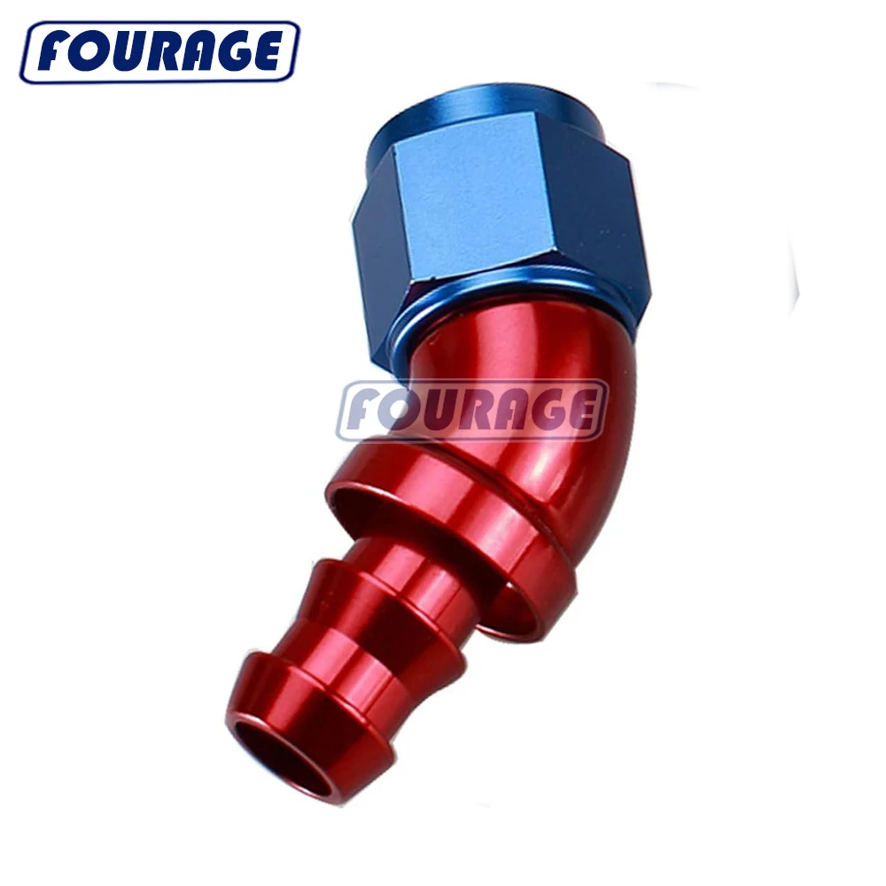 Black Red Blue 45 90 Degree AN8 Female Forged Elbow Fittings