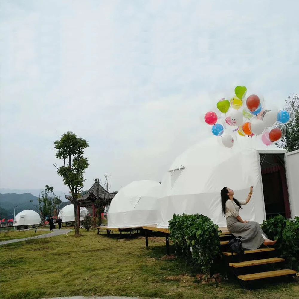 
Geodesic dome tent outdoor camping dome house multi-size customizable 