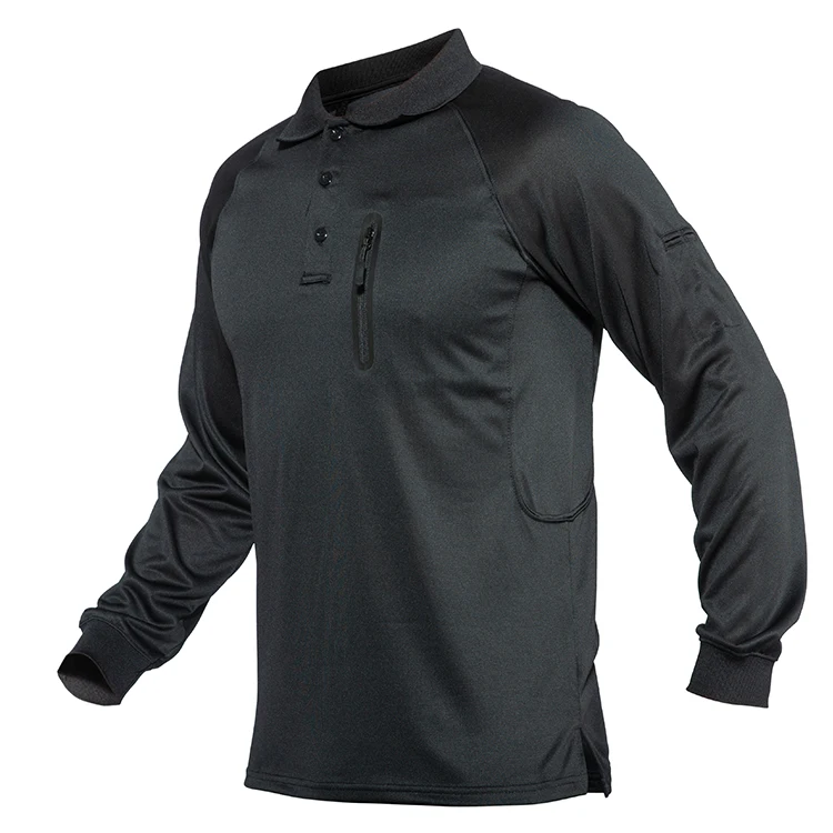 

100%Polyester Hiking Fishing T-ShirtTactical Combat Moisture Wicking Fishing Long Sleeve Safari T ShirtsWorkwear Shirts