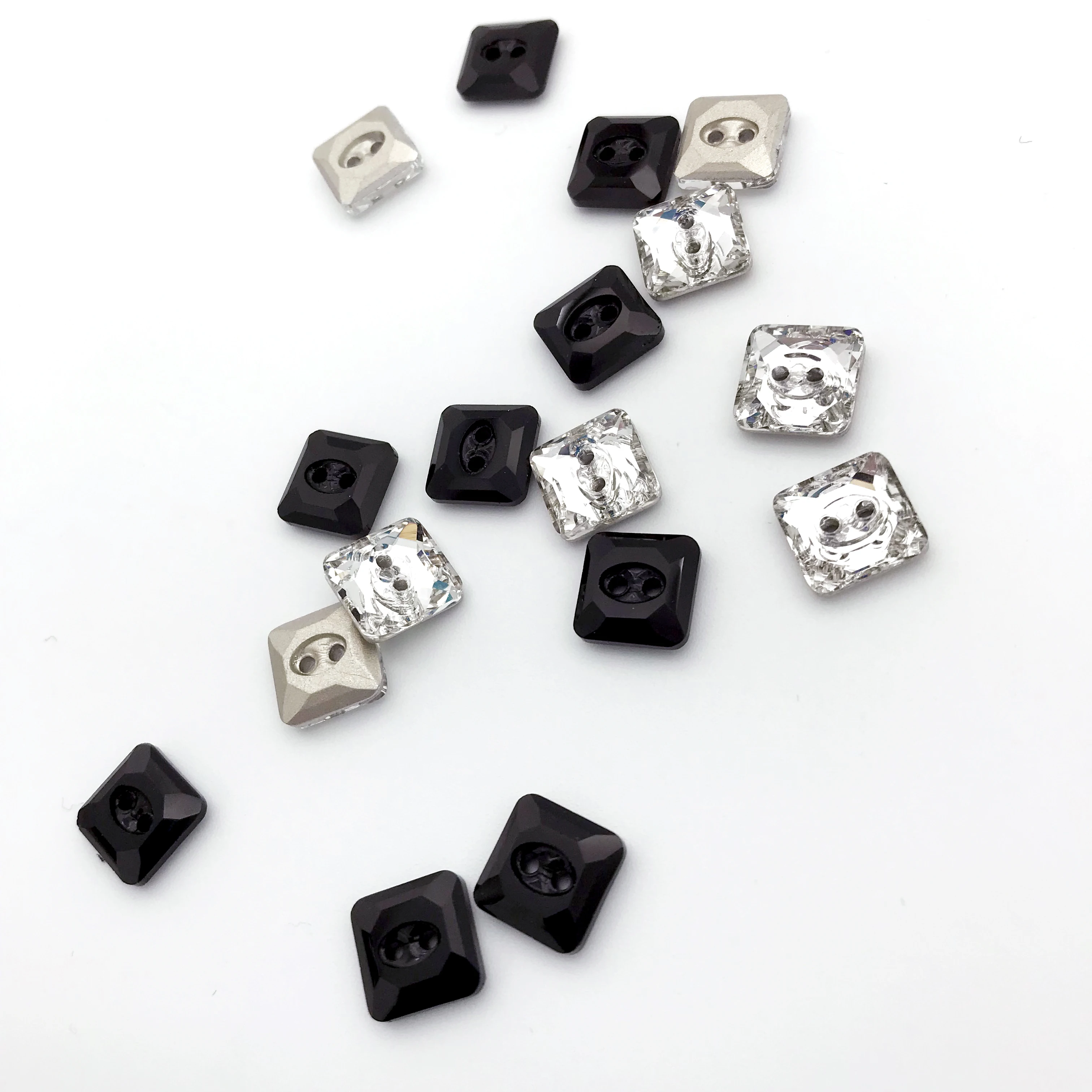

10mm two holes rhinestone crystal square buttons for shirt for sweater