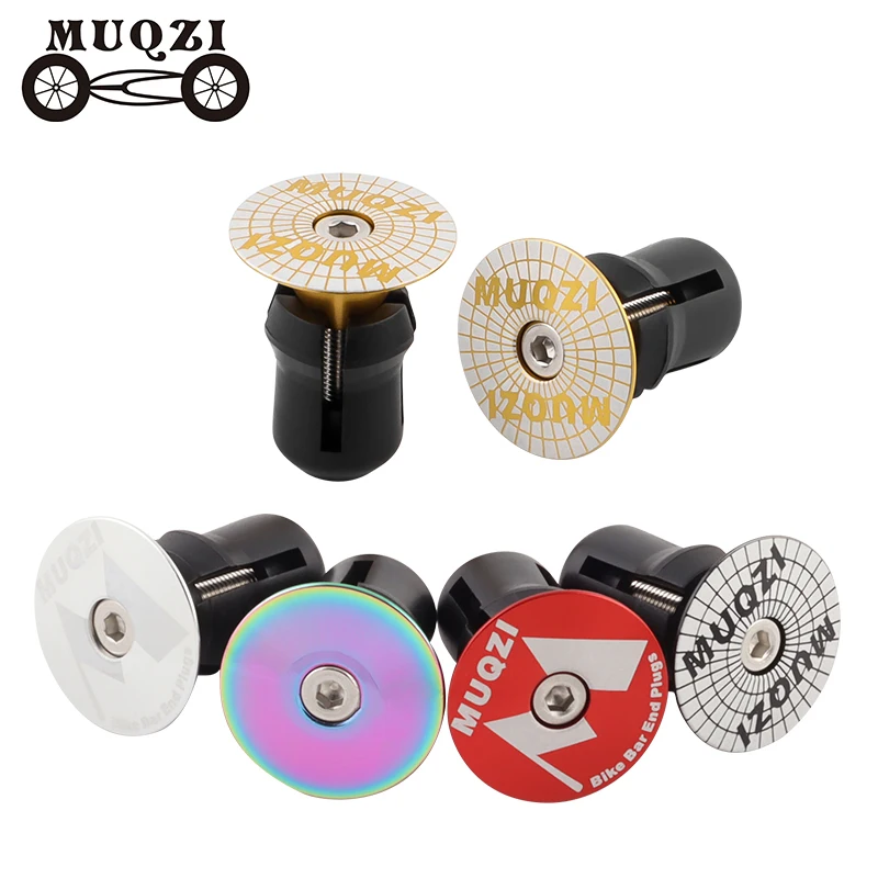 

MUQZI 1 Pair Bicycle Handlebar End Caps Aluminum Alloy Lock MTB Road BMX Folding Bicycle End Plugs