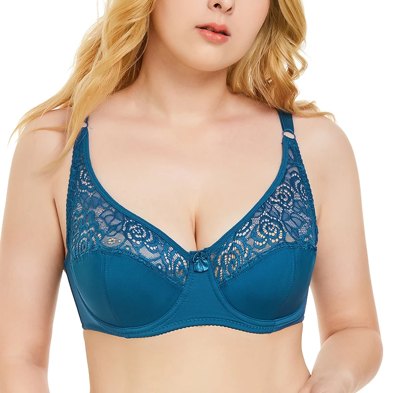 

wholesale Best bra Embroidered half cup plus size breathable big cup size underiwre women bra underwear