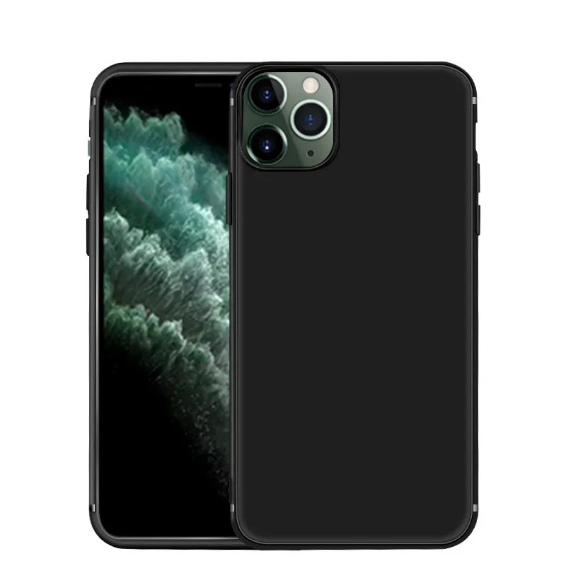 

High quality Soft TPU Phone Case Supple Frosted Ultra Slim Tpu Mobile Phone Case TPU Case for iPhone 11/12 ProMax, Black, green