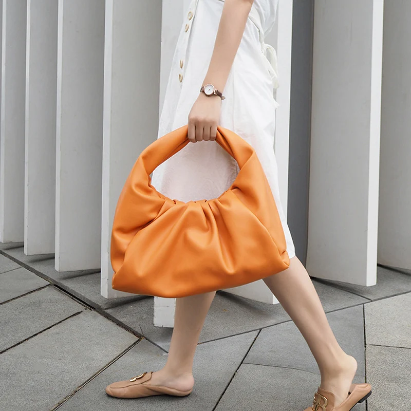 

Women Luxury Designer Cloud Clutch Bag 2021 Hot New Trendy Fashion Ladies Shoulder Bag Soft PU Women Handbag Tote