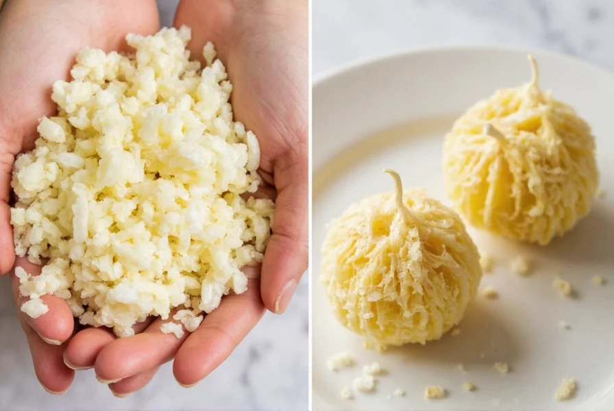 Rehydrating dehydrated minced garlic in a bowl