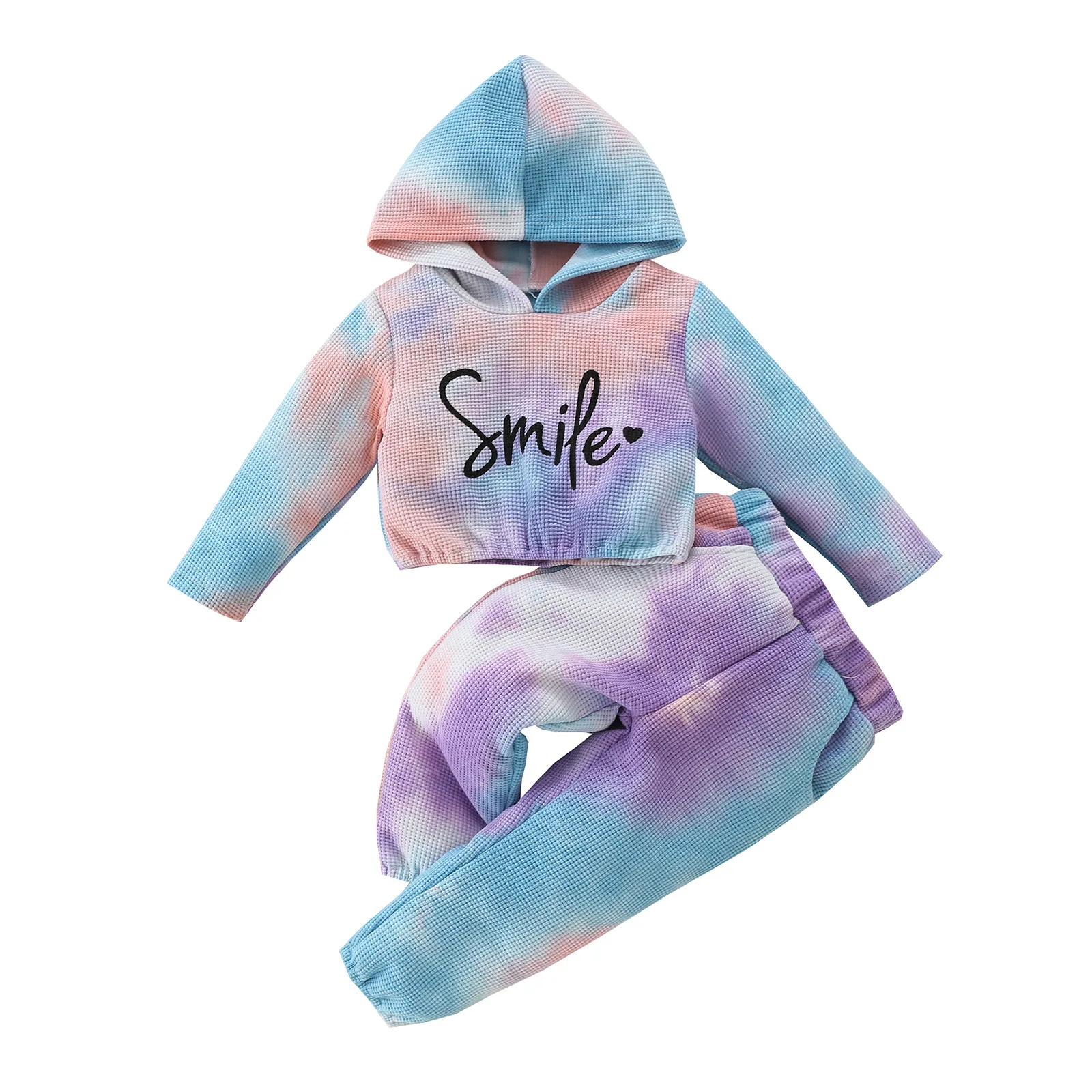 

Toddler Baby Girl Tie Dye Fall Winter Long Sleeve Hoodie Top Legging Pants Sweatsuit 2pcs Clothes Set