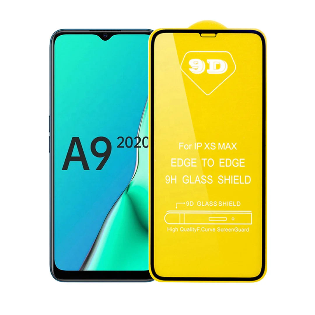 

Mobile phone shock proof silk print 9D tempered glass screen protector for OPPO Reno RX K17 10 15X Ace Pro Neo zoom 5G China