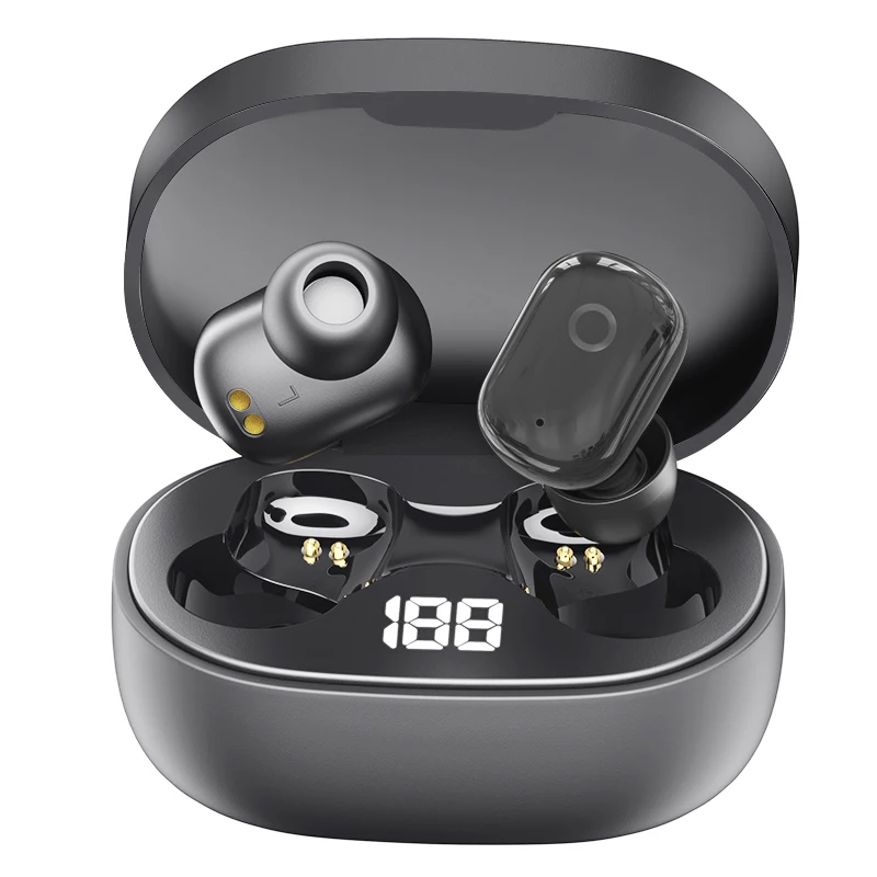 

earphone waterproof wireless blue tooths earbud wireless headphone, Black/white