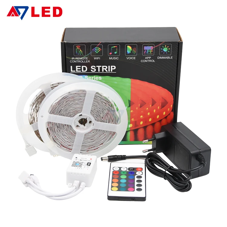 32.8ft Wifi LED Strip Light Set Remote Control 10m Multifuncional Coloured LED Stripe 10 meters LED Lights Strip Kit