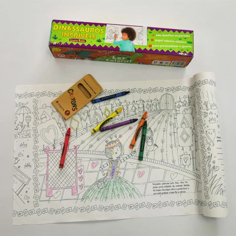 
Popular Customized watercolor cartoon drawing poster coloring self-adhesive cartoon drawing poster coloring paper 