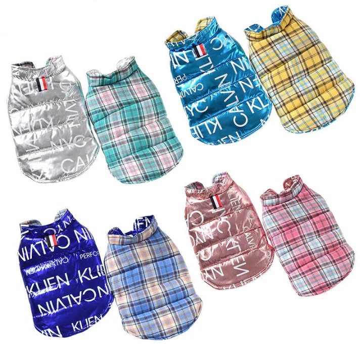 

Reversible Dog Coat Winter Dog Jacket Warm Puppy Clothing For Dogs and Cats