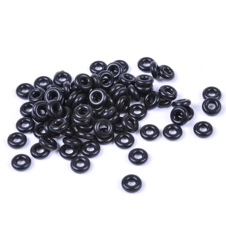 

50pcs/bag Rubber O Rings for Fishing Gear, Black