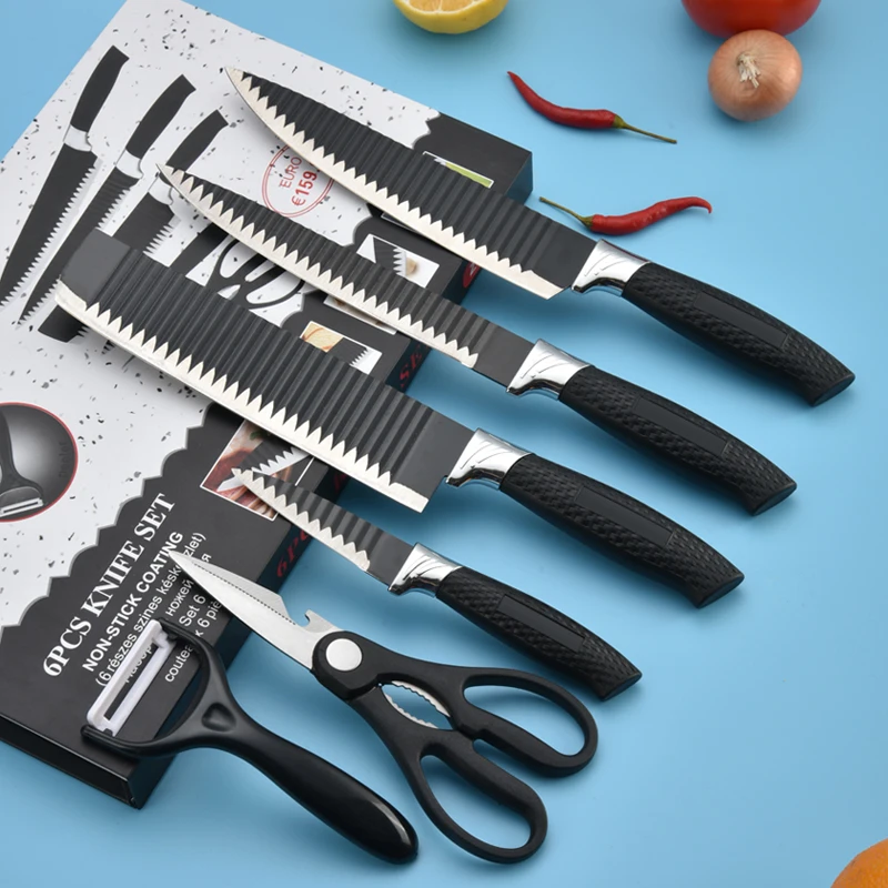 

Household 6pcs Stainless Steel Design Kitchen Tools Kitchen Knife Set