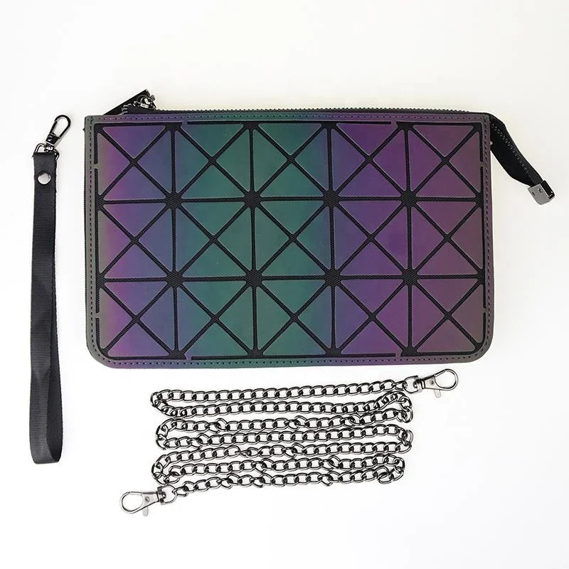 

Wholesale man wallet luminous geometric purse for ladies