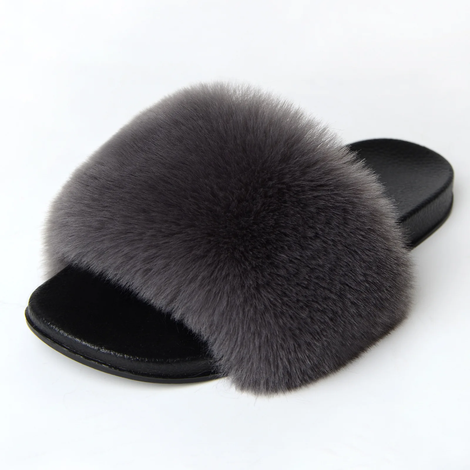 

2021 Ladies Slippers for Women Fuzzy comfortable bedroom fur slippers indoor faux fur house slides house slippers for ladies, As picture