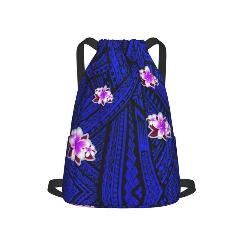 

Polynesian Drawstring Rucksack Backpack Cartable Schoolbags School Black Bag Teens Men Women