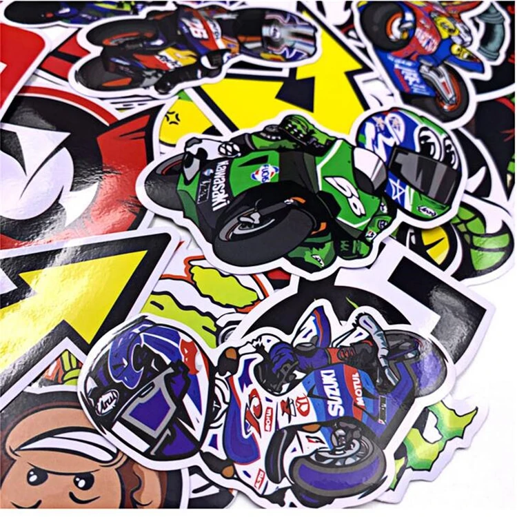 Custom Waterproof Adhesive Pictures Of Decals For Motorcycles Sticker